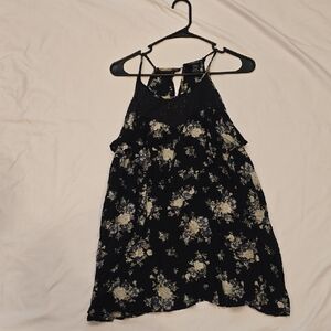 Torrid Black and White Floral Top